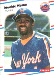 1988 Fleer Baseball Cards      154     Mookie Wilson